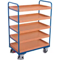 Cordes Etagenwagen hoch mit 5 Tabletts 250 kg Traglast Typ M + EasySTOP