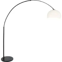 Steinhauer Stehleuchte Sparkled Light 1-flammig Schwarz Matt/ Kunststoff Matt 125-166x34cm