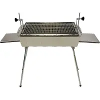 Grillpeter Mangal Edelstahl Astana 2mm rostfrei Schaschlik Grill Rost verstellbar