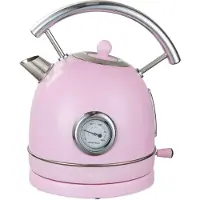 Moa Retro Wasserkocher - Pastell Rosa - Elektrisch - Edelstahl - EK4TP