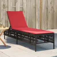 Prolenta Maison Exclusive - Sonnenliege mit Kissen Braun Poly Rattan