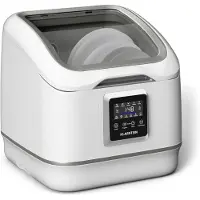 Klarstein SilentScrub Tischgeschirrspüler - kompakte & tragbare Tischspülmaschine für 3 Gedecke, 7 Programme & digitaler Touchscreen - leiser Betrieb bei 55 dB