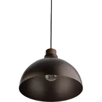 Envostar Hängeleuchte Kaitt, braun, Ø 34 cm, Holzdetail