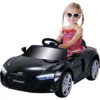 Actionbikes Motors Audi R8 4S Spyder | Kinder Elektro Auto mit Fernbedienung - LED - USB - MP3 - Hupe - 2 x 12 V 30 Watt Motor - ab 3 Jahre (Schwarz)