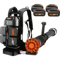WORX WG572E, Rucksack-Gebläse, 240 km/h, 1360 m³/h, Schwarz, Elektro, Akku