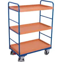 Cordes Etagenwagen hoch 3 Tabletts 250 kg Traglast Typ L + EasySTOP