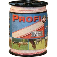 Kerbl Profi Weidezaunband 20mm, 6x0,30 TriC, 200m, w/r