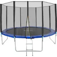 TecTake Trampolin Garfunky Ø 366 cm, GS mit Sicherheitsnetz