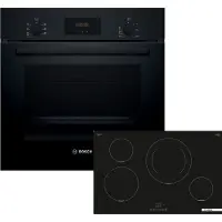 Bosch Einbau-Backofen-Set, HBF133BA1 + PIE811BB5E, Einbau-Backofen, Induktionskochfeld HBD234FB86