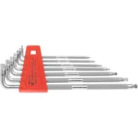 PB Swiss Tools Sechskant-Winkelschraubendreher-Satz, lang, verchromt, 7-teilig