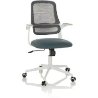 Hjh OFFICE Home Office Bürostuhl MIKO W ECO Schreibtischstuhl mit abklappbaren Armlehnen Stoff / Netzstoff Drehstuhl