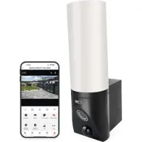 Emos GoSmart Outdoor Überwachungskamera mit WiFi und App + 1200lm LED-Leuchte, rotierende 3 MP IP-Kamera mit Licht, H4065