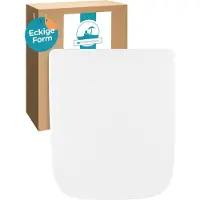 Calmwaters Antibakterieller WC Sitz für Keramag Renova Nr. 1 Plan 202150 & 202160, Toilettensitz mit Absenkautomatik, Duroplast Klositz, Toilettendeckel abnehmbar, überlappend, Weiß, 26LP3461