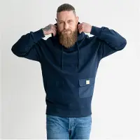Stier Heavy Hoodie Functional Pocket organic Baumwolle XL Navy