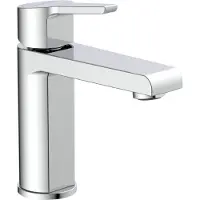 Schutte Waschtischarmatur VITA, Wasserhahn Bad mit Ablaufgarnitur, Chrom