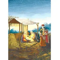 Pappnoptikum Adventskalender Heilige Nacht mit Krippenszene und Geschichte