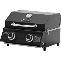 TAINO PLATINUM COMPACT DARK Tischgrill 2 Brenner Gasgrill Kompakt Camping BBQ