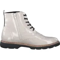 s.Oliver Damen Stiefelette Schnürboot Reißverschluss Lyralochung 5-25465-39, Größe:38 EU, Farbe:Beige
