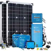Offgridtec Mobil VeCore S 100W 1280Wh Wohnmobil Solaranlage inkl. MultiPlus12/800/35 Wechselrichter Laderegler - schwarz