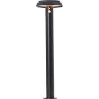 Brilliant schwarze Solar Außenstehleuchte ALVERO | mit Bewegungsmelder | 4W 500lm 3000K | Höhe 50 cm | Metall/Kunststoff