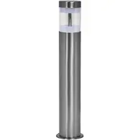 Ledvance ENDURA HYBRID HAGEN Außenleuchte, Hybridleuchte, 4W, 340lm, warmweiße Lichtfarbe, 3.000K Farbtemperatur, Edelstahl, IP44 & IP67 Schutzklasse, Solar- & Stromnetzbetrieb