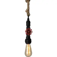 Näve - Pendelleuchte Retro mit Vintage Seil, Hemp, 0; 0114922-1