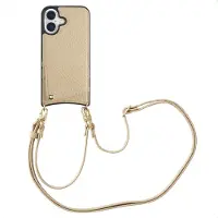 Selencia Apple iPhone 16 Hülle - Kunstleder - - Backcover/Hülle mit Band/Hard Case - Beige