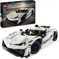 LEGO Technic Koenigsegg Jesko Absolut Supersportwagen in Weiß, baubares Spielzeugauto, Rennauto Bauset für Jungen und Mädchen ab 10 Jahren, Geschenk für Autofans, Auto-Modell 42184