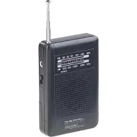 Pearl Analoges Taschenradio mit UKW- und MW-Empfang Portables Radio mit Gürtel-Clip Batterieradio Mittelwellen Radio analog Kofferradio mit Batteriebetrieb