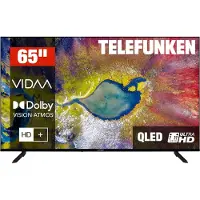 Telefunken D65Q920B2CW QLED Fernseher 65 Zoll Smart TV VIDAA 4K UHD HDR Dolby Vision, HD+ (2026)