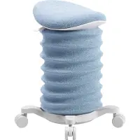 Topstar Sitness 4D mit Rollen blau/papyrus ergonomischer Sitzhocker, Aktivhocker gegen Rückenschmerzen
