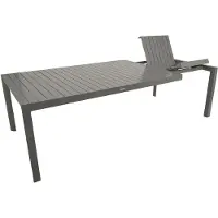 Degamo Ausziehtisch Gartentisch BAGO XL 195/255X120cm Alu silbergrau wetterfest