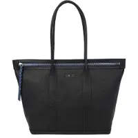 Cinque Leder Schultertasche Annabella Shopper Black schwarz