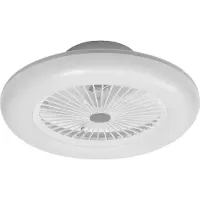 Osram SMART+ WiFi LED-Deckenventilator ROUND weiß leise 55cm Round, dimmbar, weiß / opal, für Wohn- / Esszimmer, Kunststoff, Modern