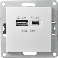 McPower USB-Ladedose Flair 2-fach 3,4A weiß