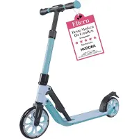 Hudora BigWheel 180 Advanced Junior - sky blue - Kinder Roller ab 3 Jahre - Höhenjustierbarer City Roller mit Reflektoren - bis 60 kg
