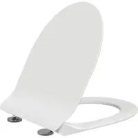 Creavit NESS WC-Sitz weiß glänzend Softclose Duroplast Edelstahl Scharniere schlankes Design