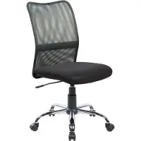 Dmora Bürostuhl Dana, Mesh-Arbeitsstuhl, ergonomischer Bürositz, 57x46h90/100 cm, schwarz