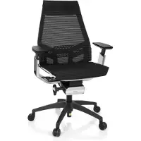 Hjh OFFICE GENIDIA SMART WHITE CM Netz - Profi Bürostuhl Schwarz / Weiß / Chrom