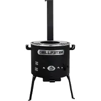 Grillpeter Utschak Asamat Ø40 cm mit Grillplatte 4 mm Grillrost Ø20 cm