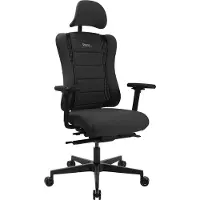 Topstar Gaming-Stuhl - Schwarz - Kunstleder - Stoff - mit Multifunktionsarmlehnen