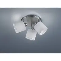 Meine Wunschleuchte LED Deckenstrahler 3 flammig mit Stoffschirm in Weiß - schwenkbarer Wandstrahler