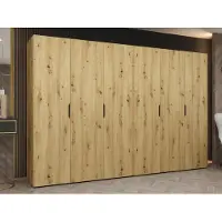 Mirjan 24 Kleiderschrank Malaga 300, Kleiderschrank, Garderobe (Farbe: Artisan Eiche, Größe: 300 cm)