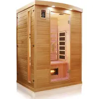 Dewello Infrarotkabine Infrarotsauna PIERSON 135cm x 105cm inkl. Vollspektrumstrahler, Bodenstrahler