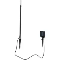 LINDBY LED-Solarleuchte Balian, schwarz, Aluminium, 3.000 K