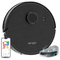 MYBOT X9 – Saugroboter mit Wischfunktion – 6500 Pa Saugkraft – Ideal für Haustiere – Selbstlernender Saugroboter – Mit Ladestation