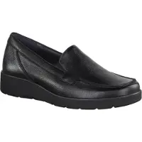 Semler Melanie M1015-001 Damenslipper, Leder, Schwarz, bequem, gestrobelt - Damenschuhe Bequeme Ballerina / Slipper, Schwarz, leder (softina)