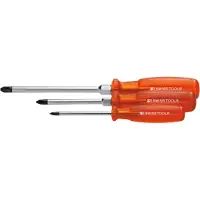 PB Swiss Tools Schraubendreher-Satz, für Phillips, mit "Multicraft"-Kraftheft, 3-teilig