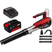 Einhell Akku-Laubbläser GP-LB 18/200 Li GK- 18V, bürstenloser Motor mit Akku 4-0 Ah / Ladegerät Dachrinnenset