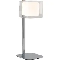 Aigostar I-YOGA-L Tischleuchte YOGA G9 53W Höhe 32cm, Metall chrom/weiß inkl. Leuchtmittel